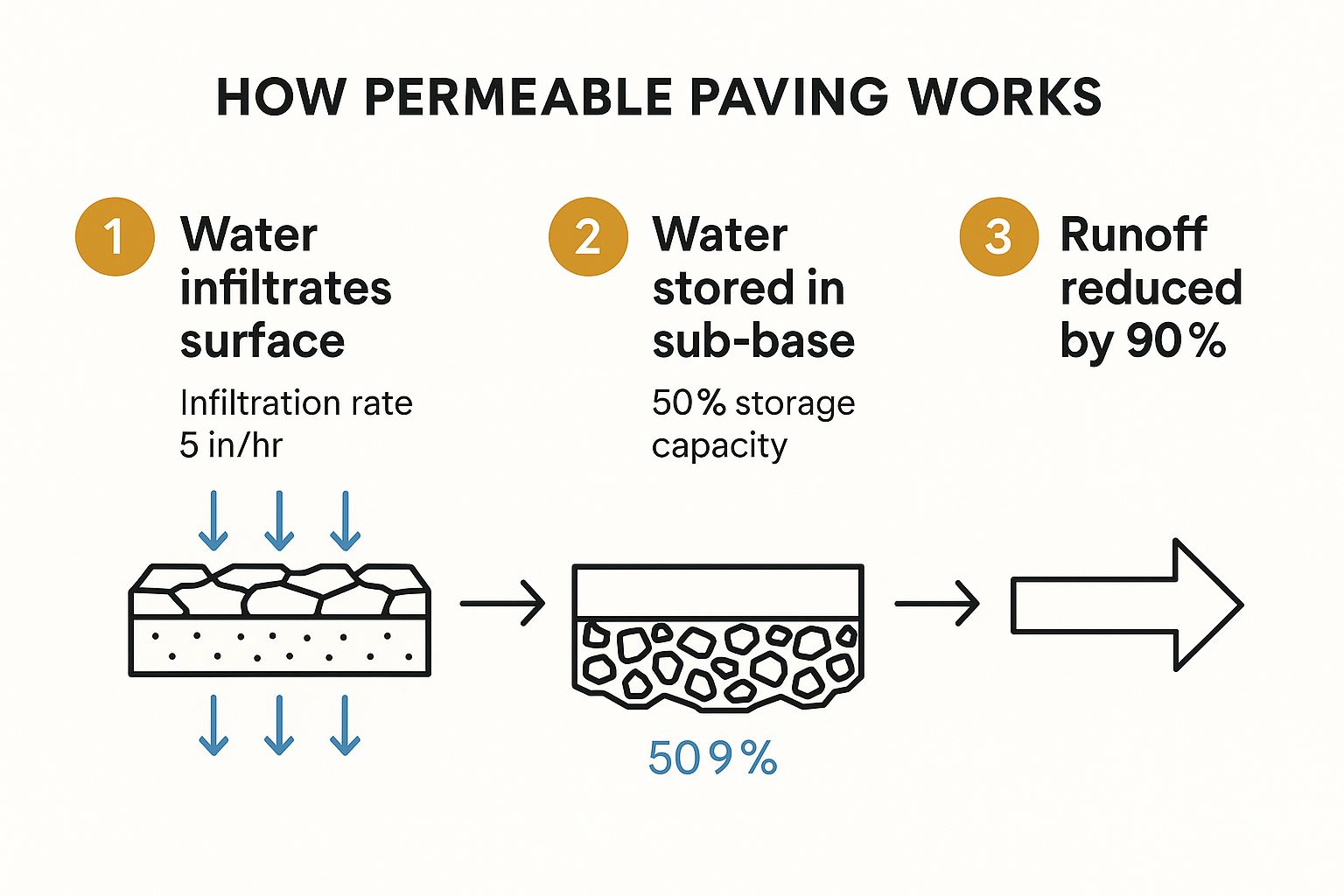 Infographic about what is permeable paving