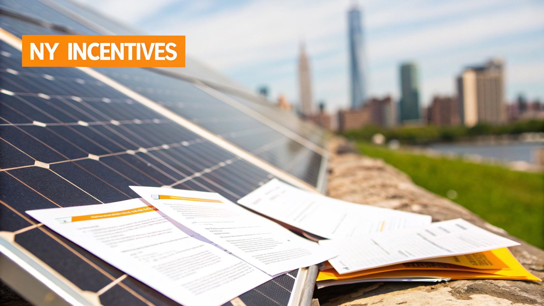 Chart showing the financial benefits of solar incentives