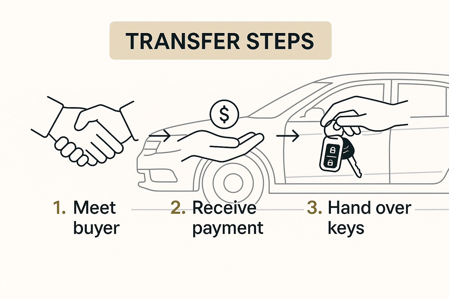Infographic about how to transfer car lease