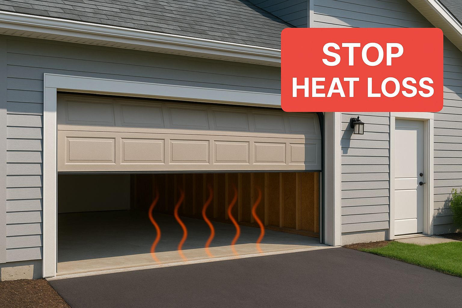 Infographic about energy efficient garage door