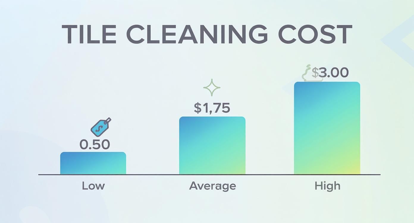 Infographic about tile and grout cleaning cost