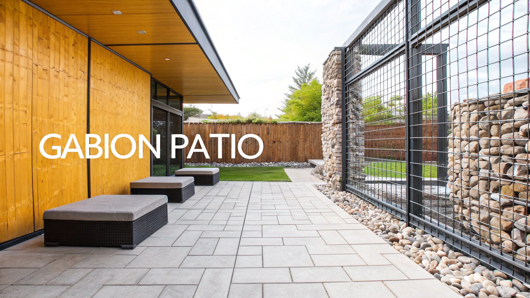 Gabion Wall Patio Design