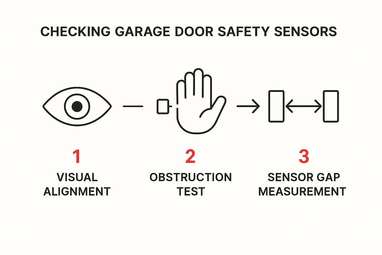 Infographic about garage door maintenance checklist