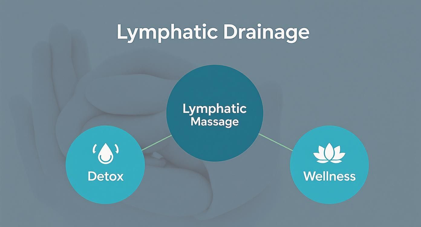 Infographic about what is lymphatic drainage massage