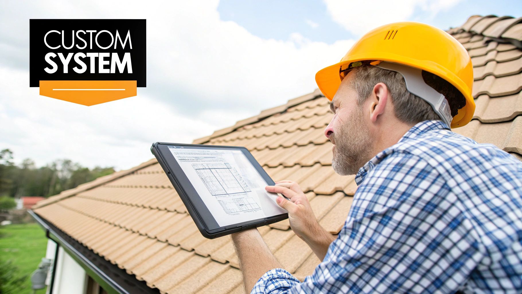 A modern home with solar panels on the roof and an electric vehicle charging in the driveway.