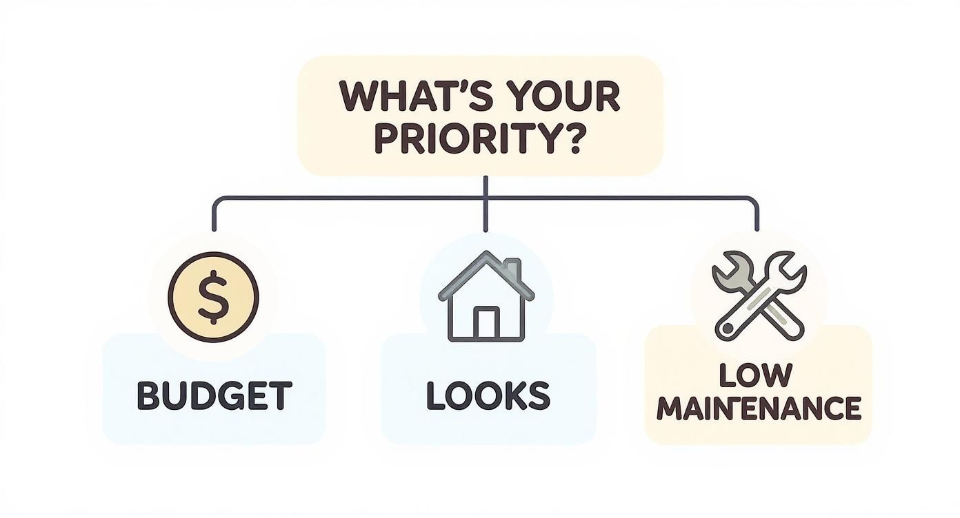 Infographic about garage door material