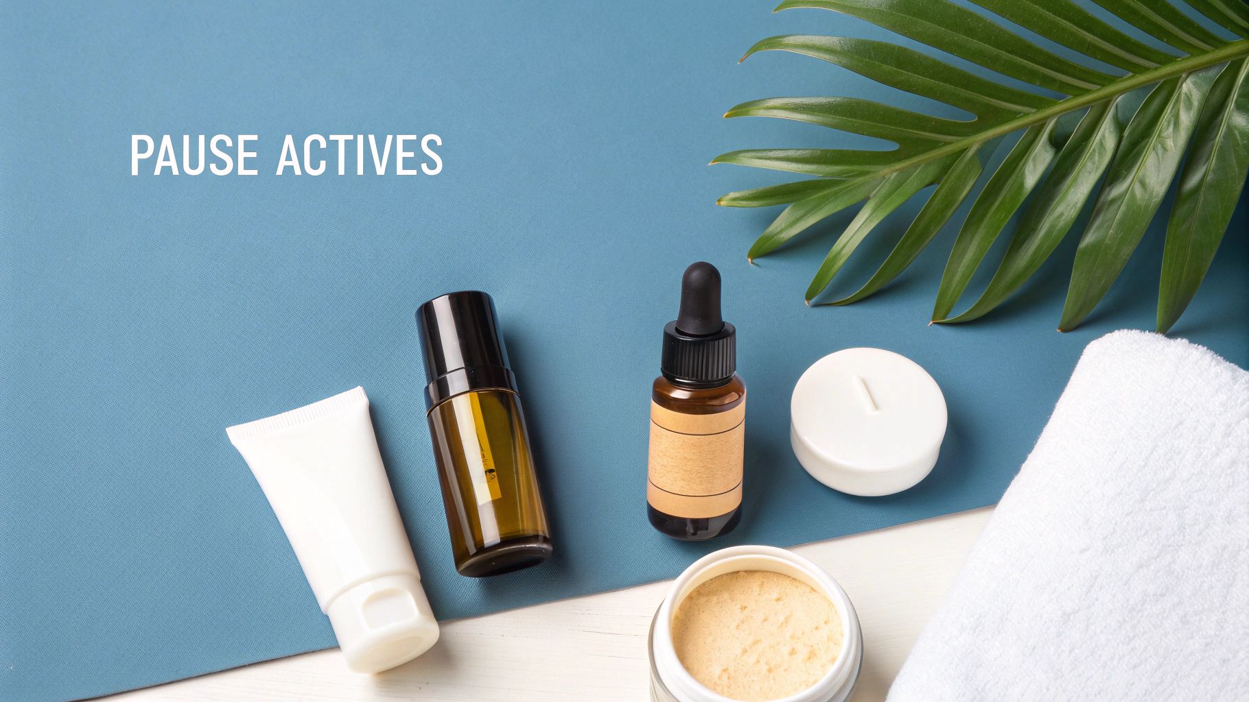 Woman looking at a skincare product label