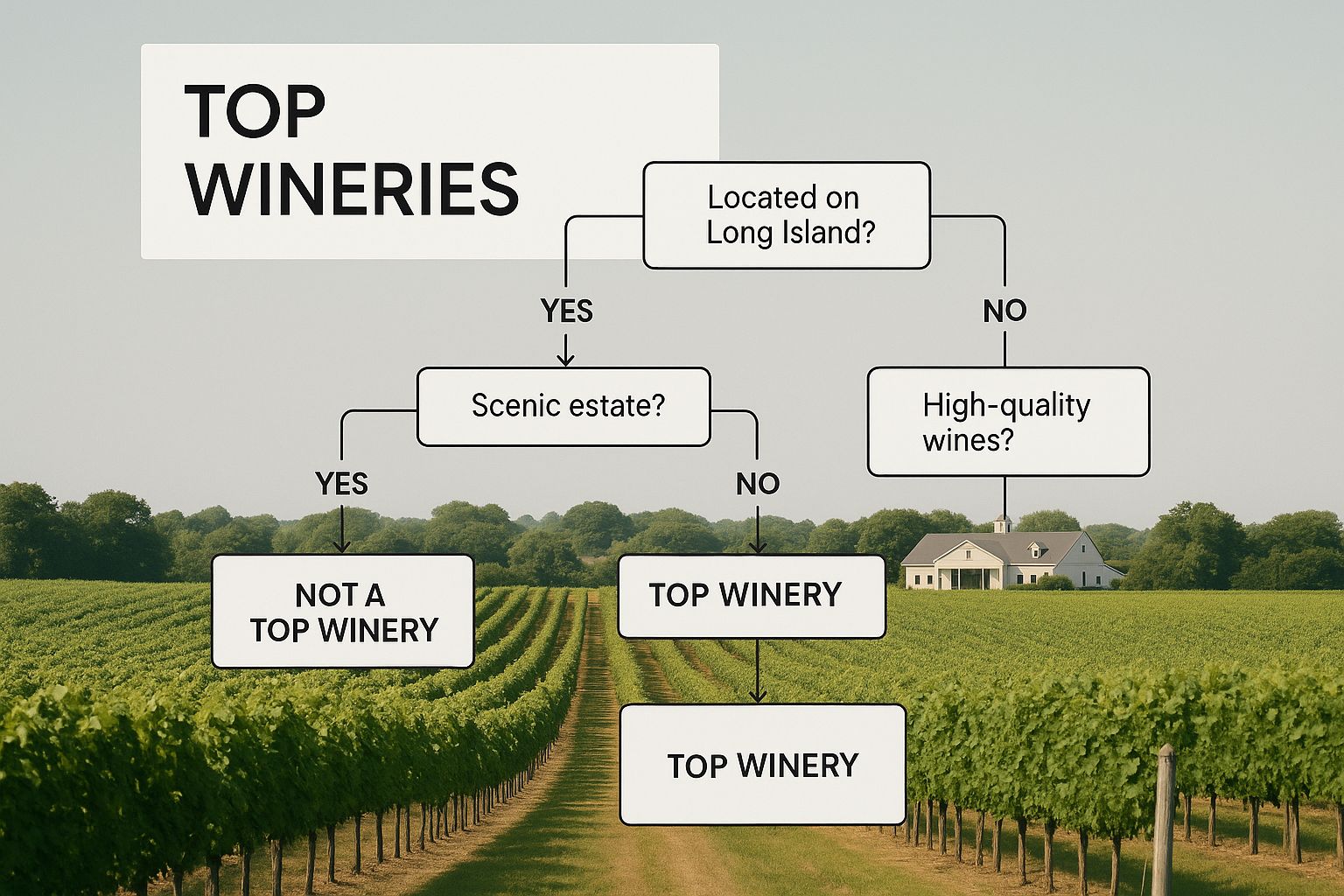 Infographic about limo service to Long Island wineries