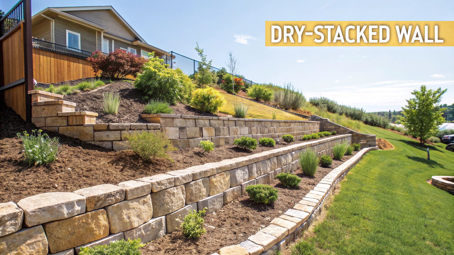 Natural Stone Dry-Stacked Walls