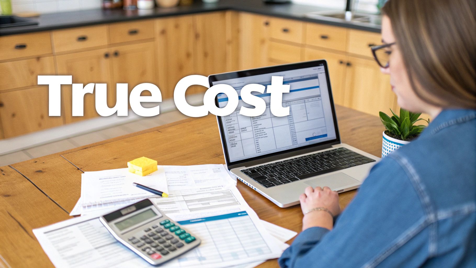 A calculator and car keys resting on a financial document, symbolizing the budgeting process.