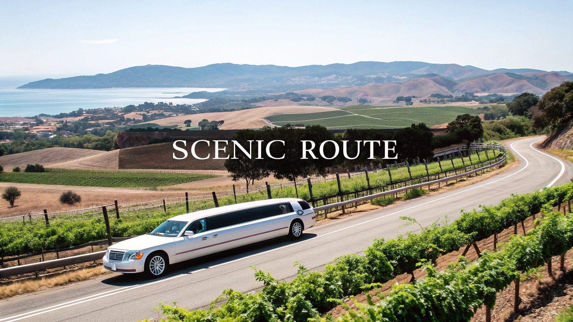 A map of the North Fork showing a potential winery tour route.