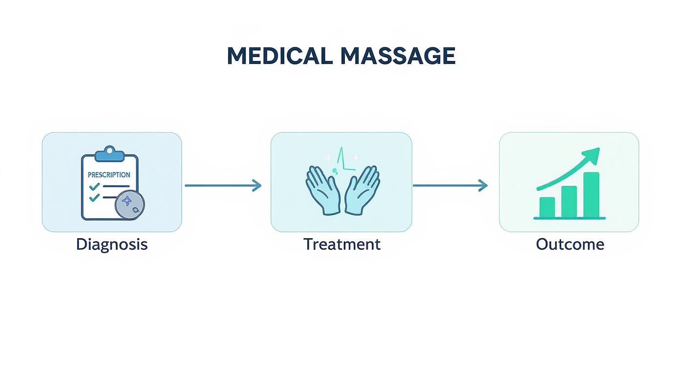 Infographic about what is a medical massage