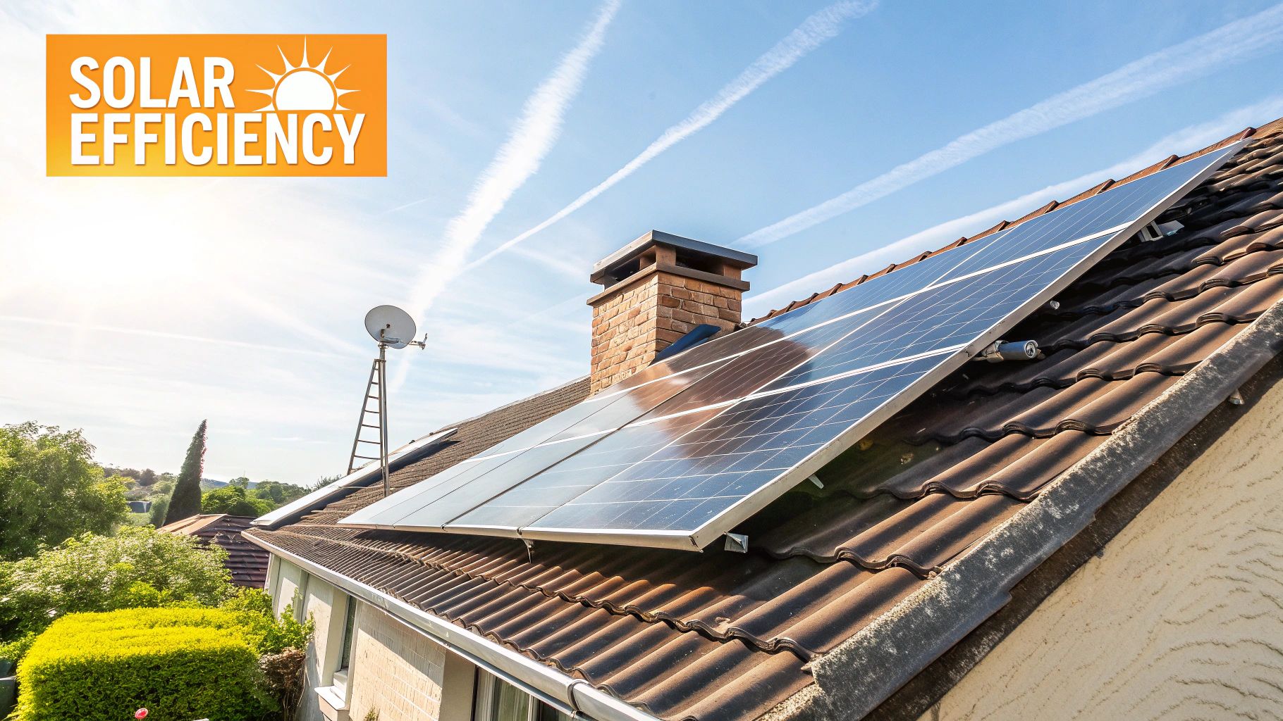 Rooftop solar panels with a view of the New York City skyline