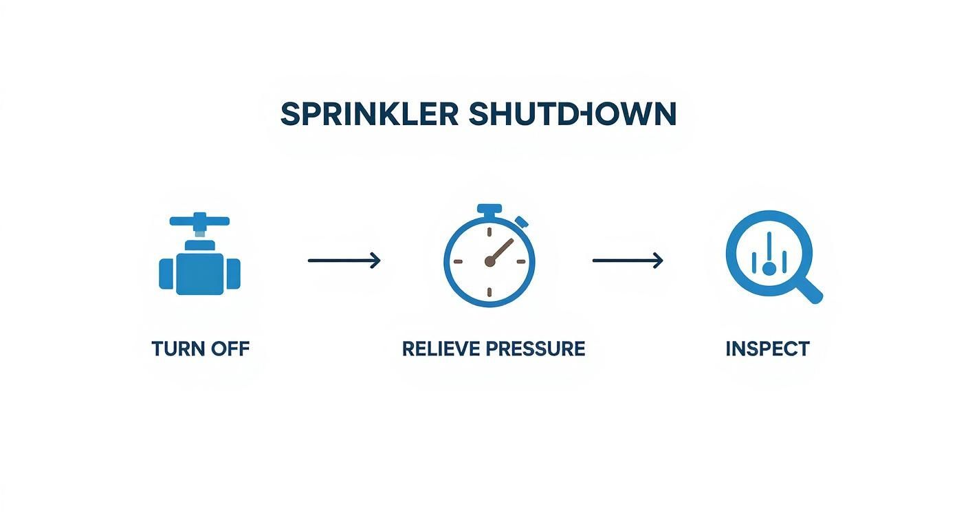 Infographic about how to winterize sprinkler systems
