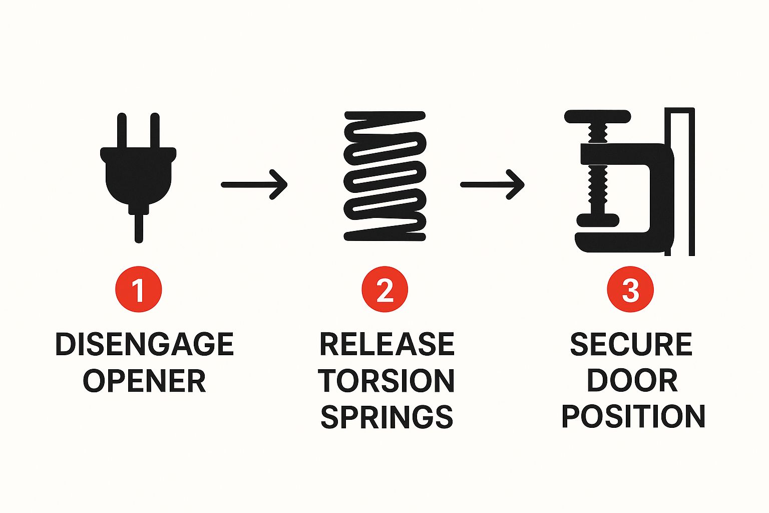 Infographic about how to replace garage door panels