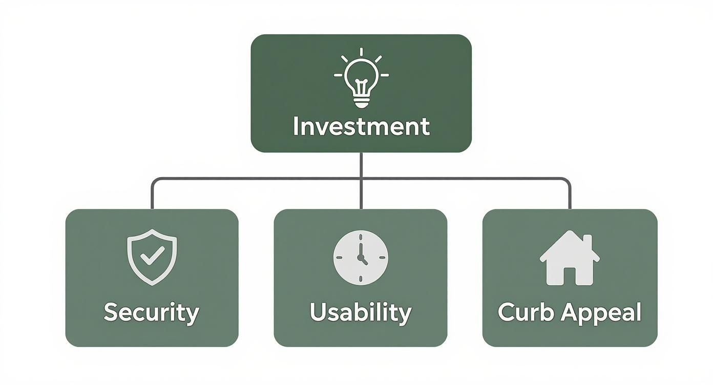 Infographic about outdoor lighting installation cost