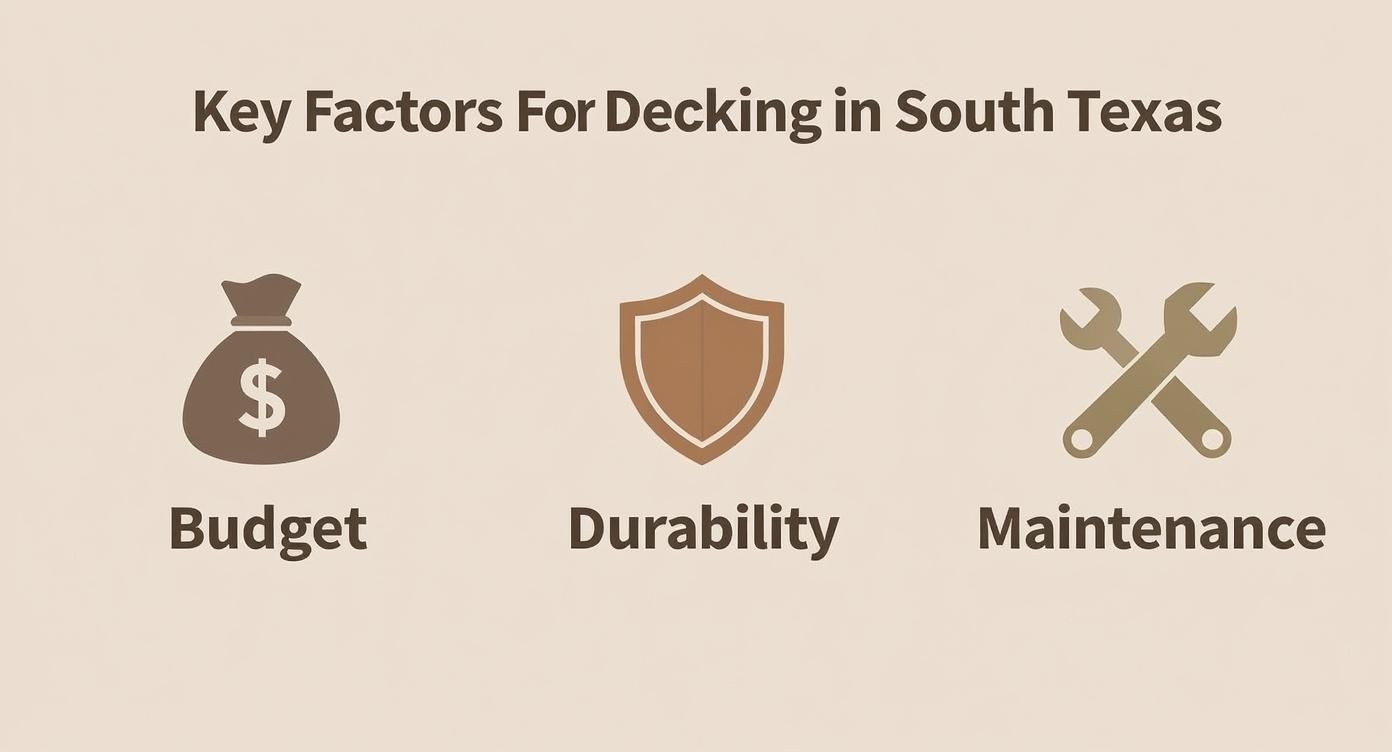 Infographic about best wood for outdoor decks