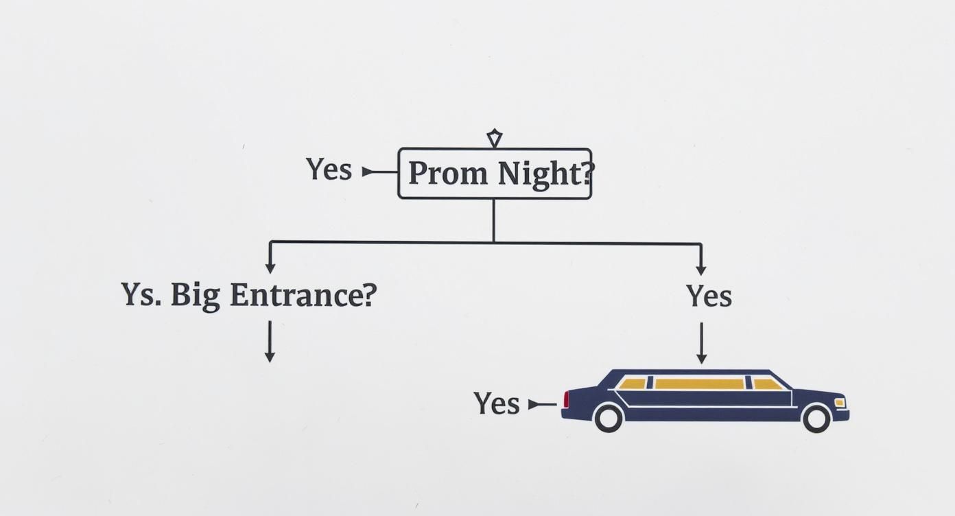 Infographic about limos for prom