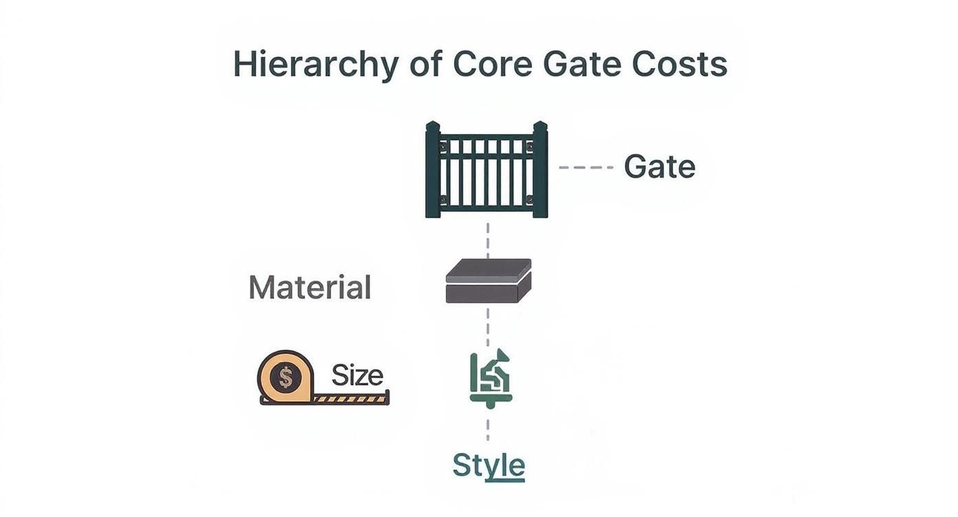 Infographic about automatic gate installation cost