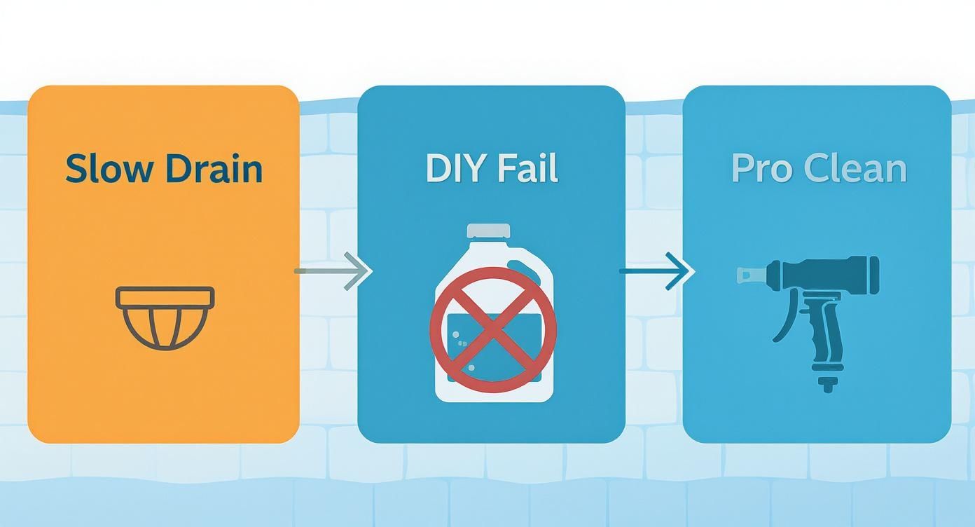 Infographic about cleaning sewer lines