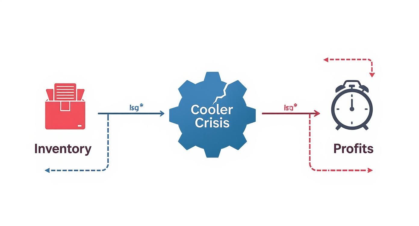 Infographic about walk in refrigeration repair