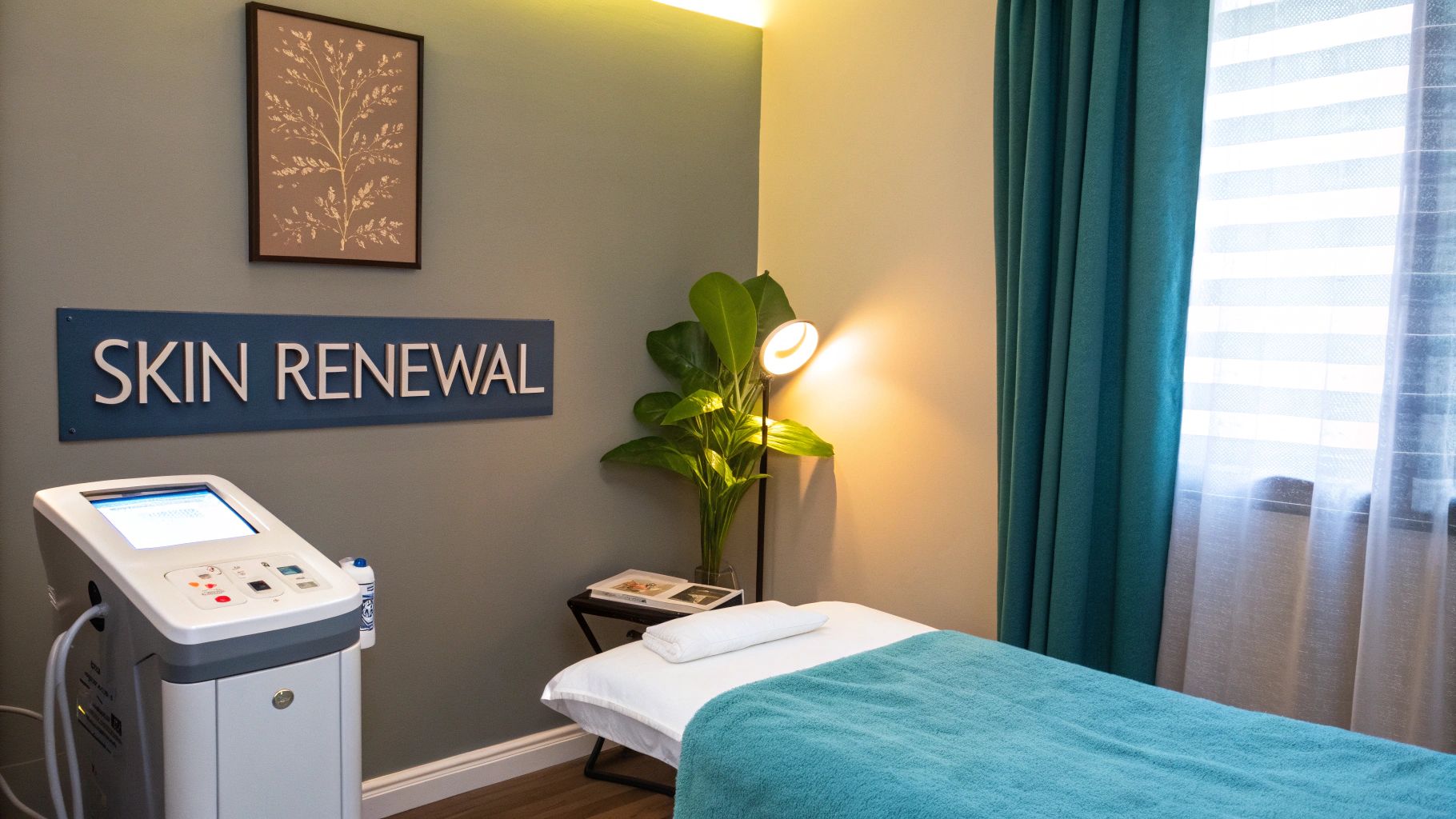 A woman with eyes closed, enjoying a facial treatment in a serene spa setting.