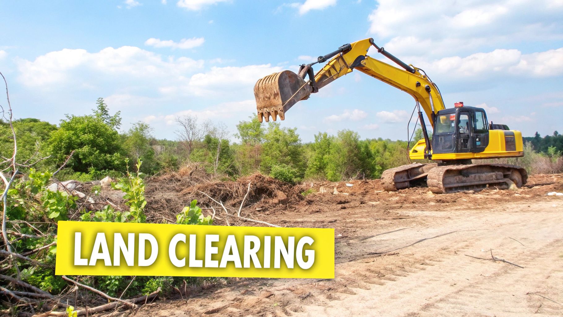 An excavator with a specialized attachment working in a mining quarry.