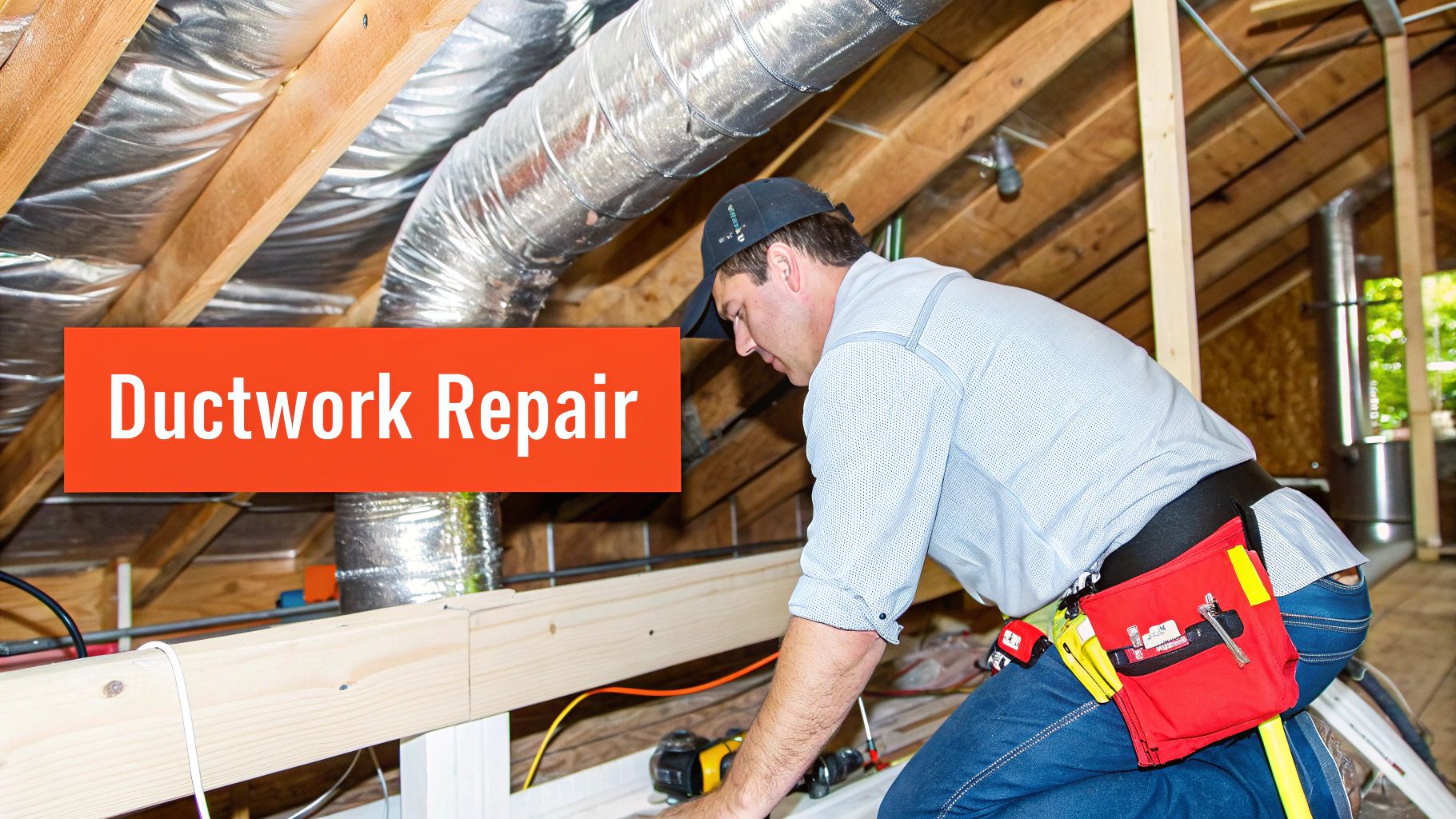 Ventilation ducts inside a commercial building