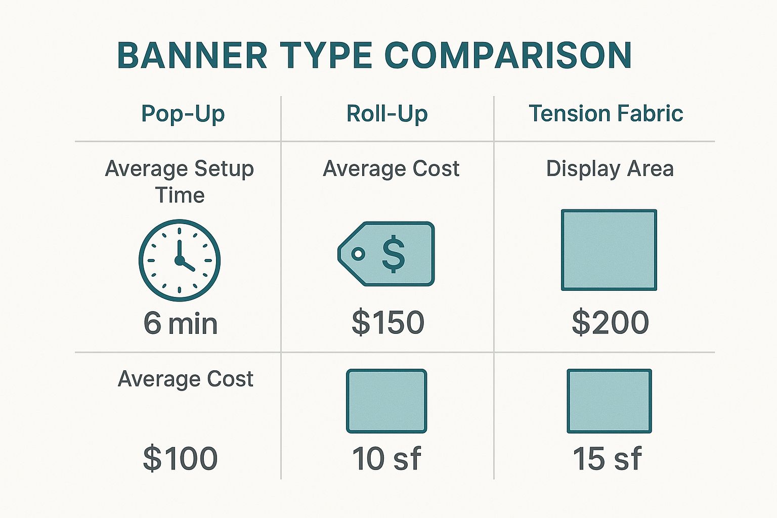 Infographic about trade show display banner