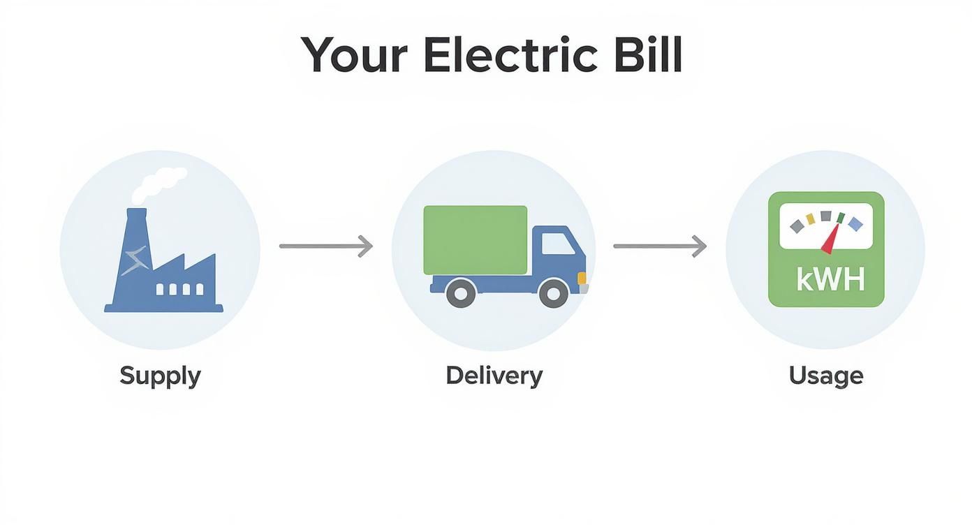Infographic about how to read electric bill