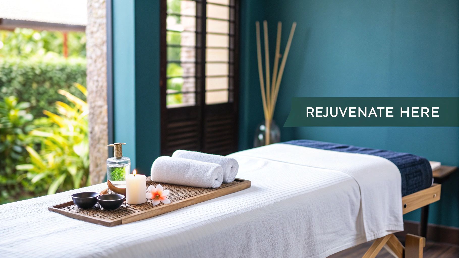 A person receiving a relaxing facial and neck massage in a serene spa setting.