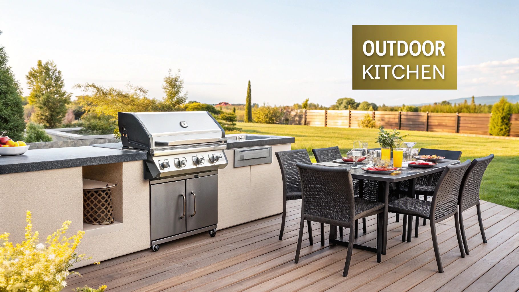 Outdoor Kitchen and Dining Spaces