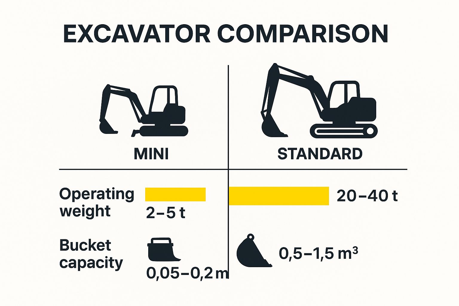 Infographic about what is an excavator used for