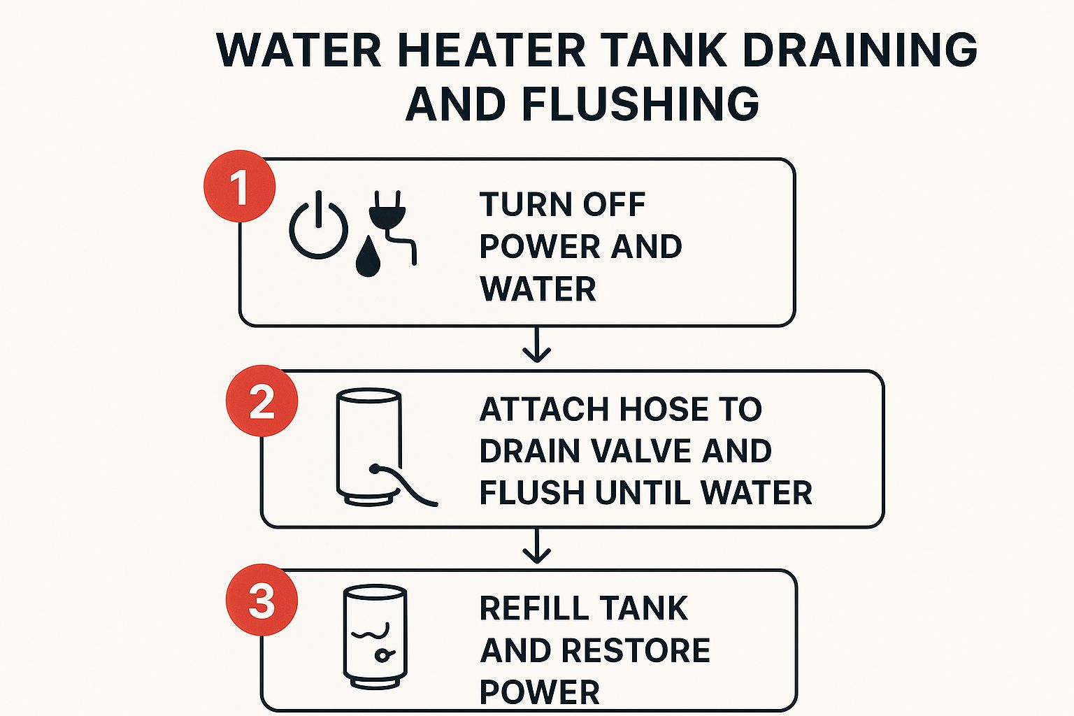 Infographic showing key data about Regular Tank Draining and Flushing