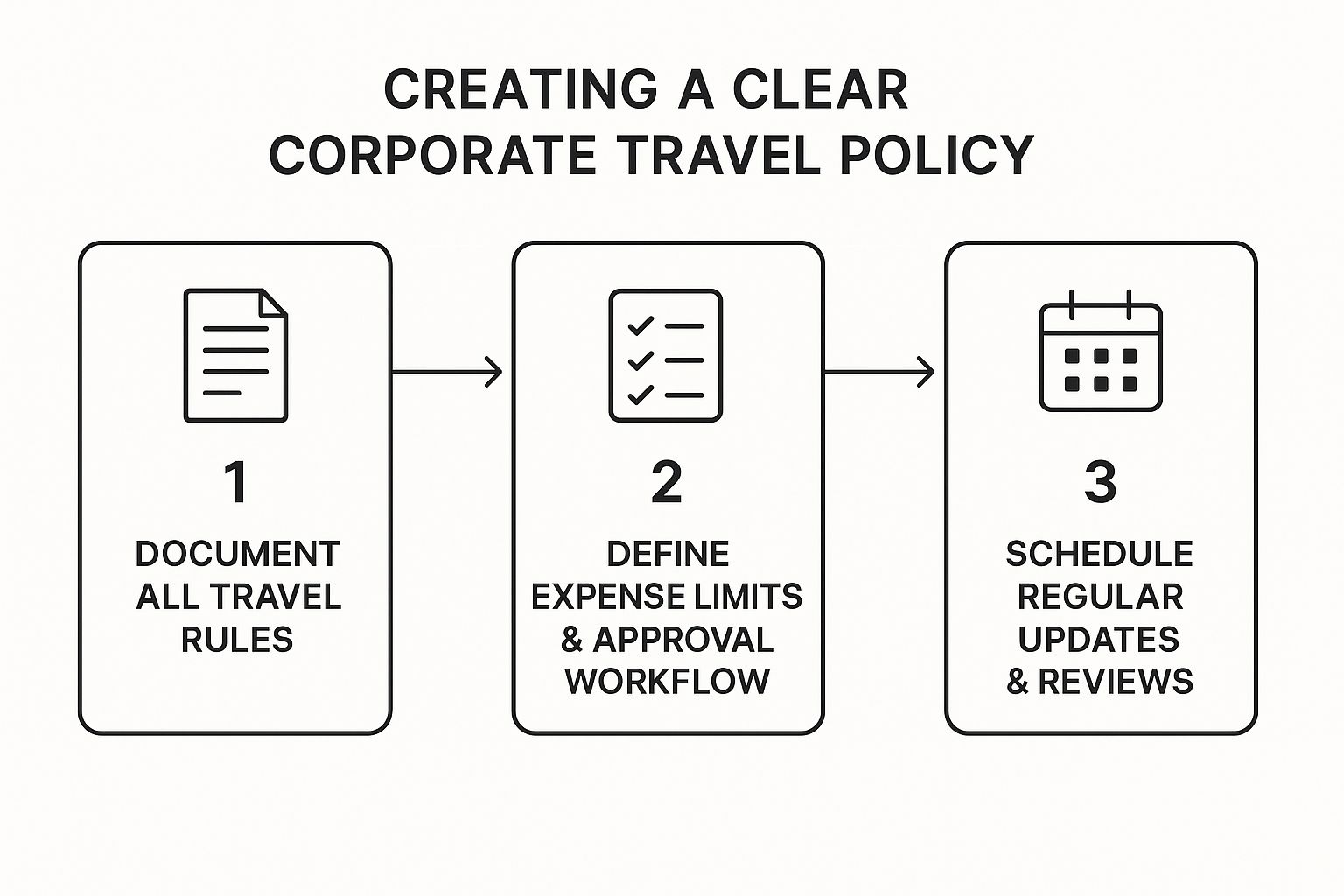 Top 8 Corporate Travel Policy Best Practices for Long Island Businesses 1 Infographic showing key data about Establish Clear and Comprehensive Policy Guidelines