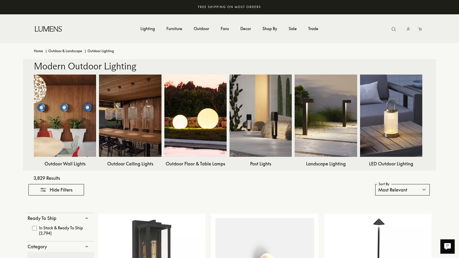 Lumens – Modern Outdoor Lighting (designer focus)