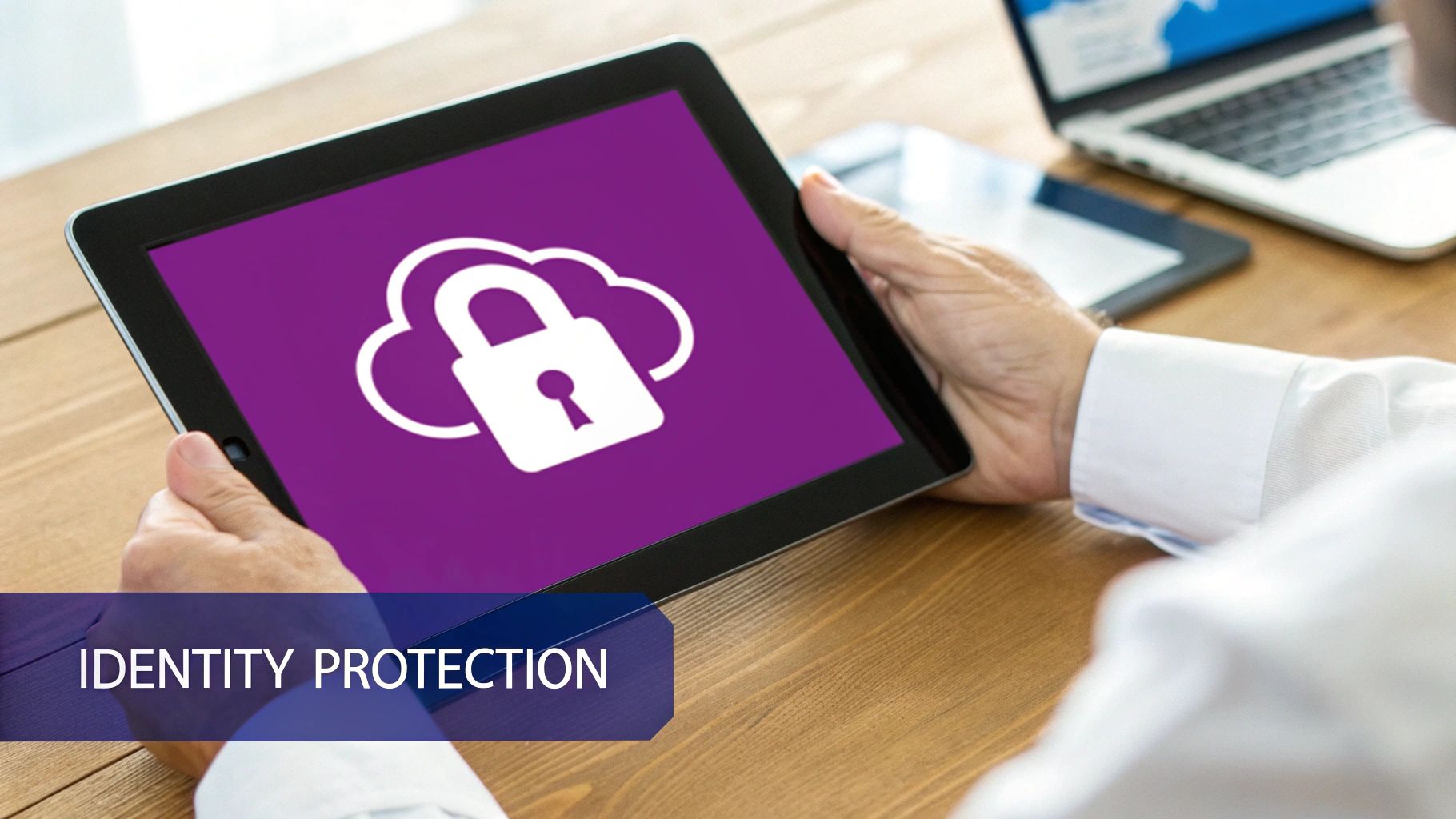 A digital shield icon with network lines radiating from it, symbolising advanced security protection.