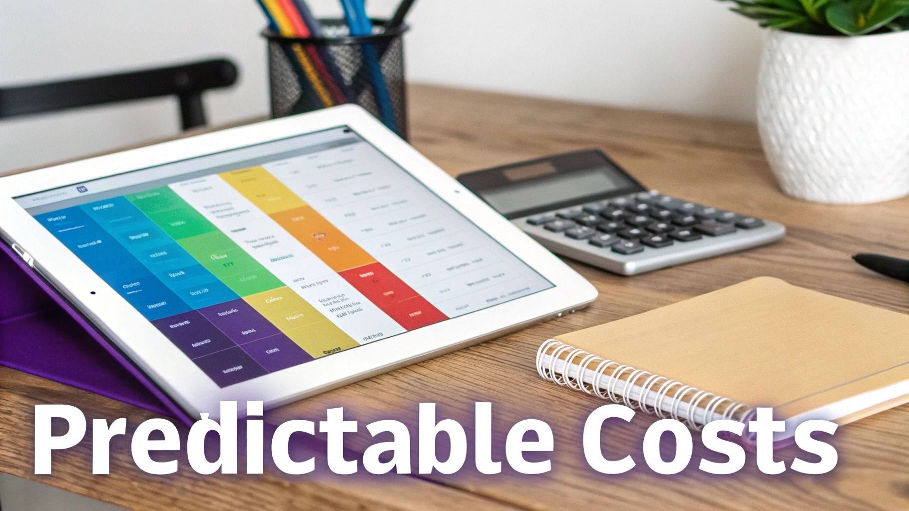 Chart showing financial data, representing managed services pricing models