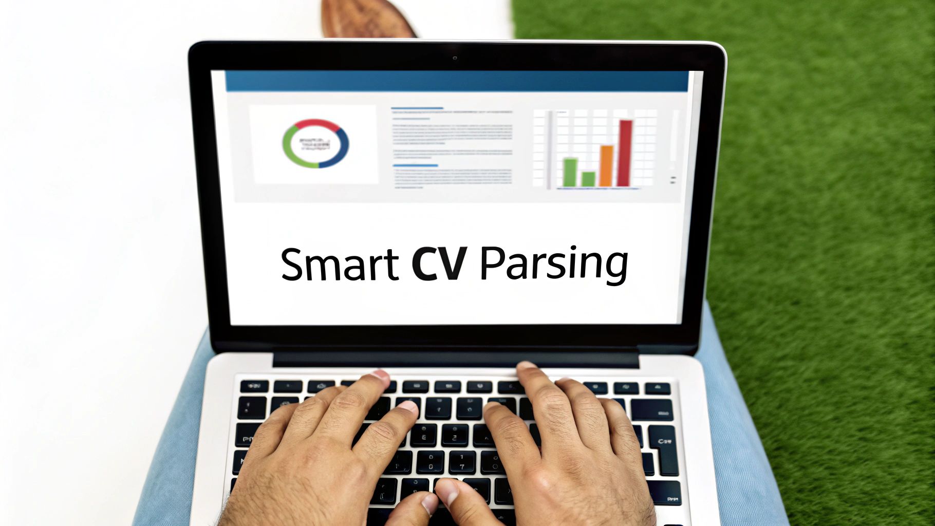 A close-up shot of a computer screen showing an organised dashboard with candidate profiles, demonstrating the core features of an applicant tracking system.
