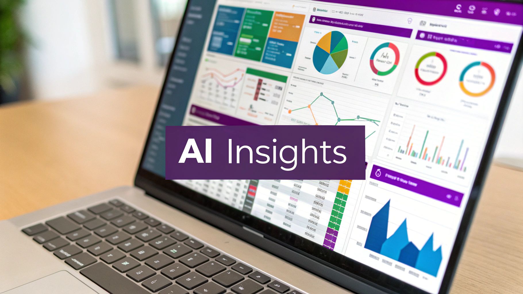 An abstract image showing data analytics charts and AI-related icons, representing modern talent strategy.