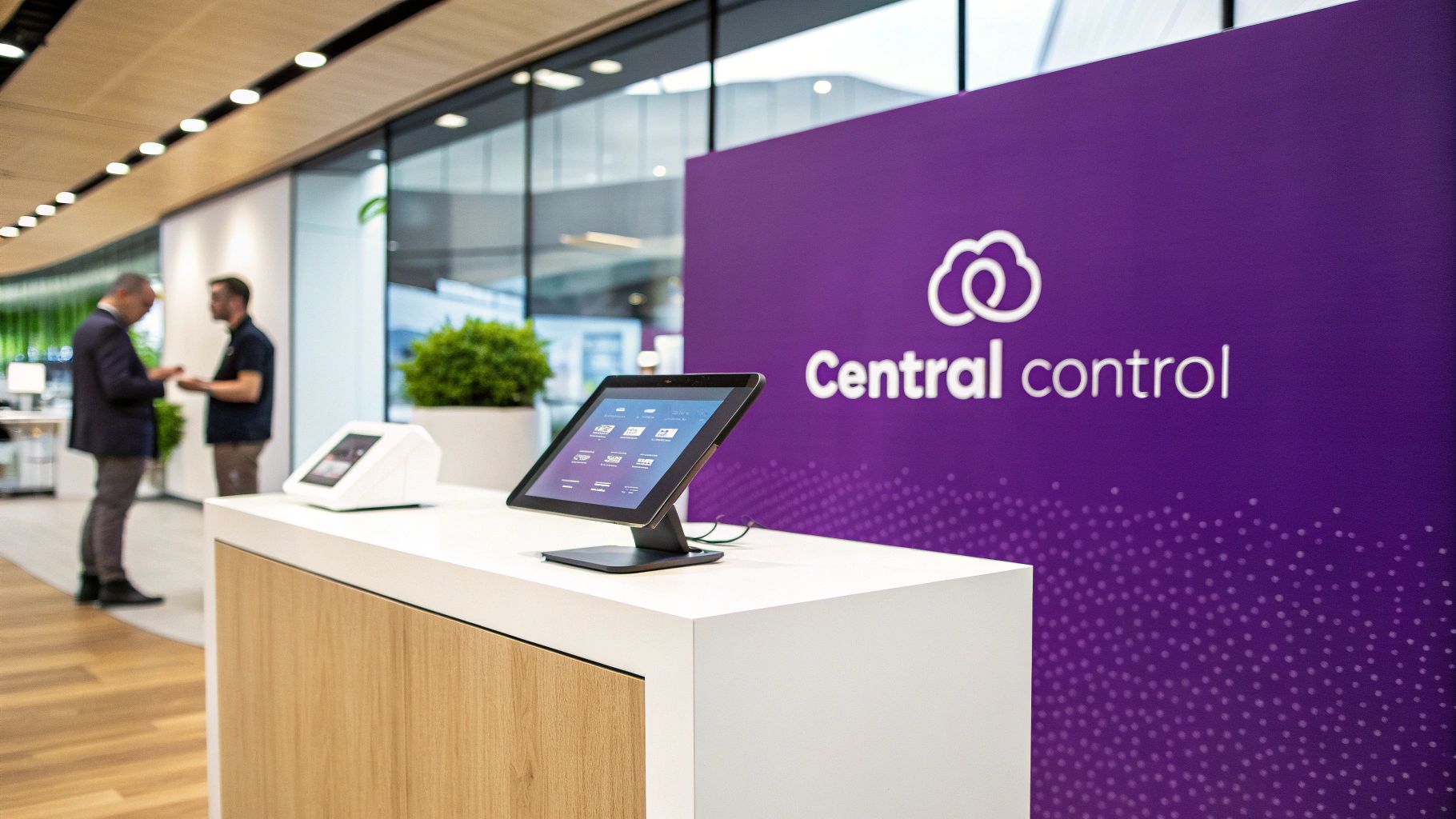 A network diagram showing cloud services connected to a central identity management system, representing Azure AD.