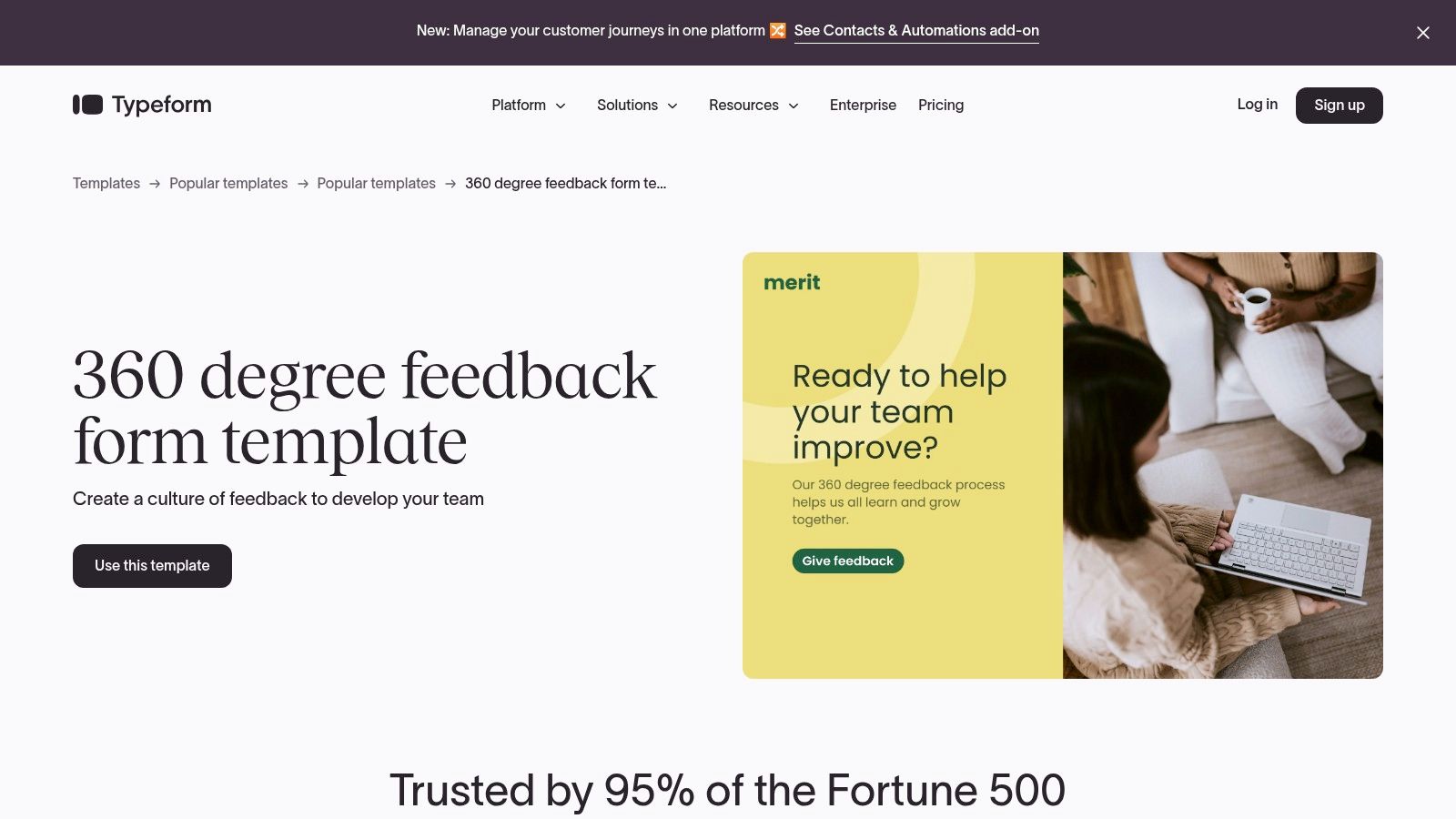Typeform – 360 Degree Feedback Form Template