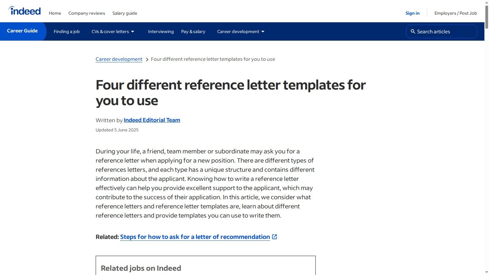 Indeed Career Guide UK