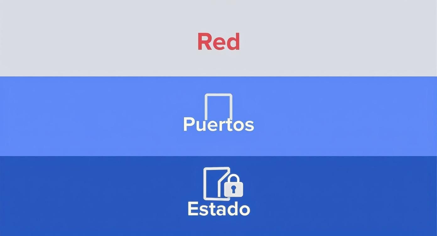 Infographic about escaneo online de puertos