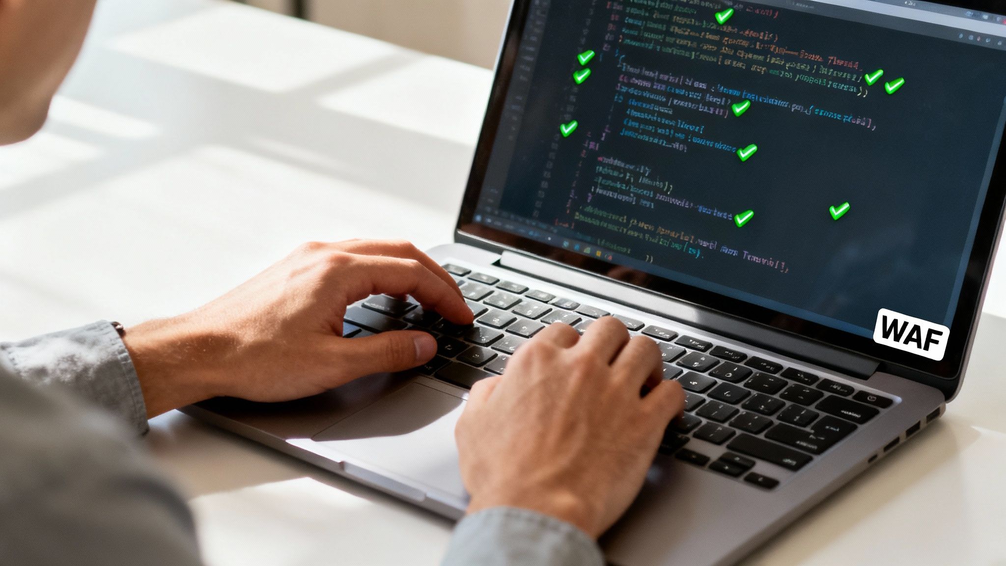 Un candado digital superpuesto sobre líneas de código, simbolizando la remediación y seguridad en el software.