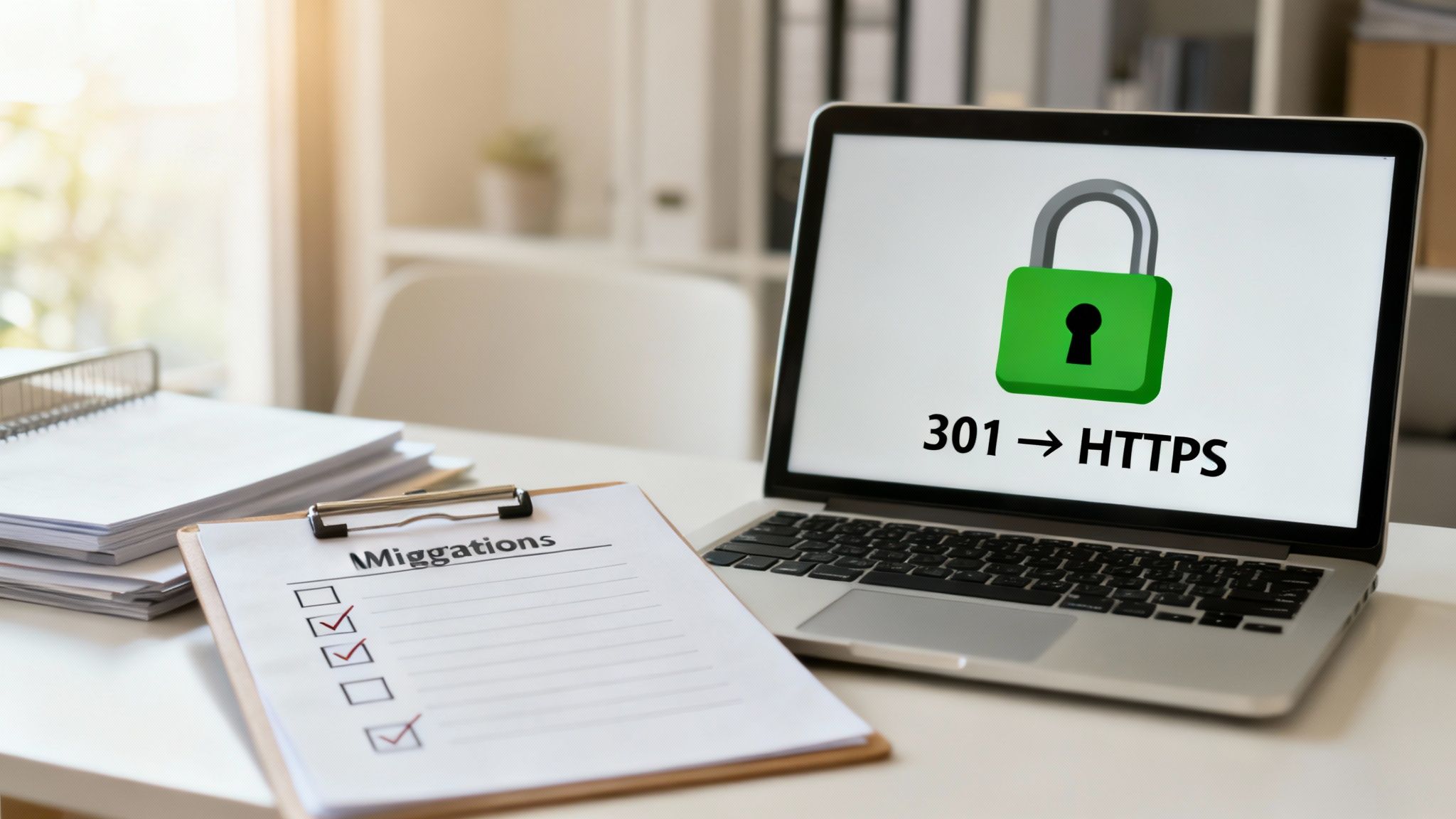 Un desarrollador instalando un certificado SSL en un panel de control del servidor.