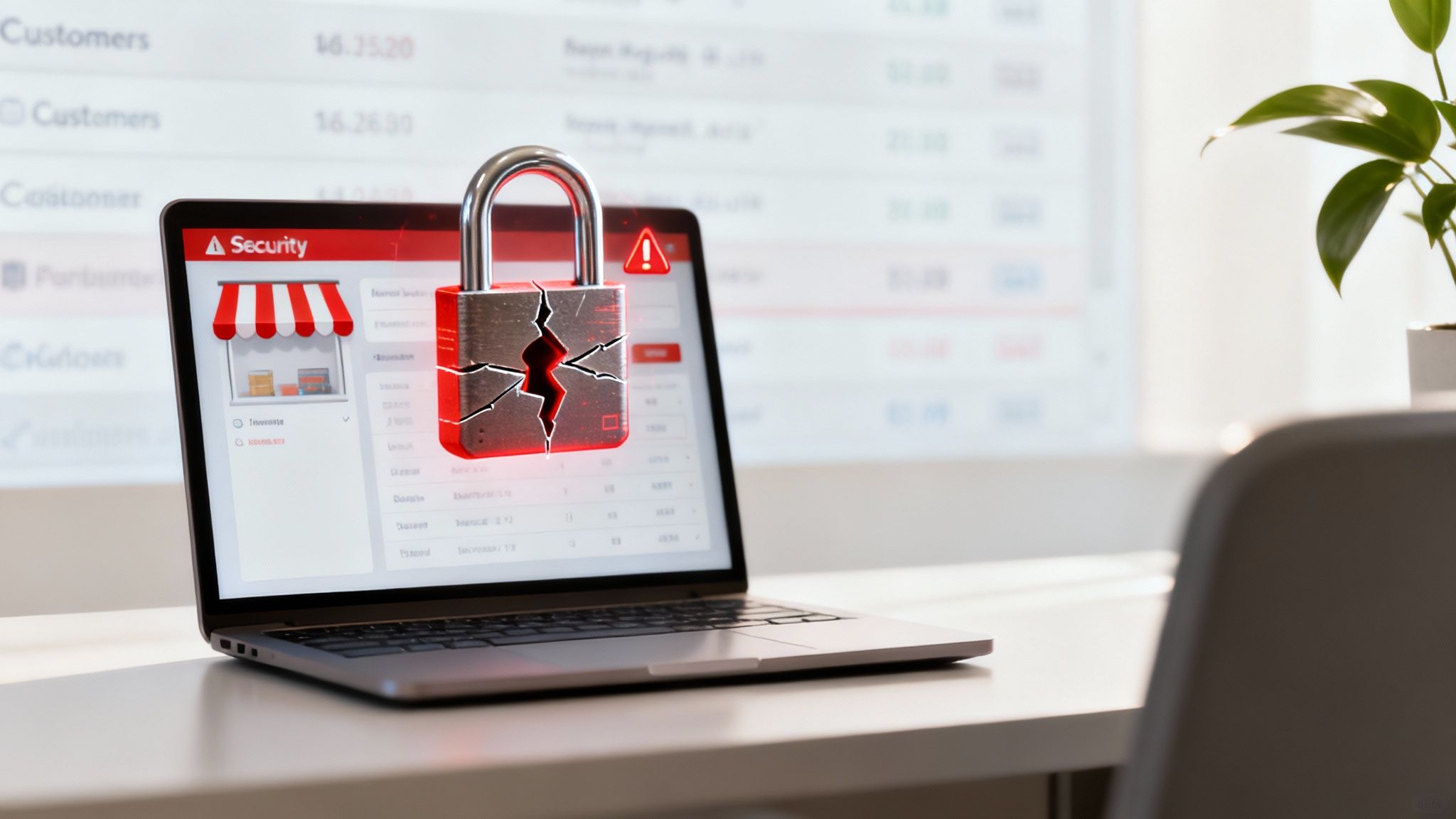 Una ilustración simbólica de una base de datos protegida por un escudo, representando la seguridad contra ataques como la inyección SQL.