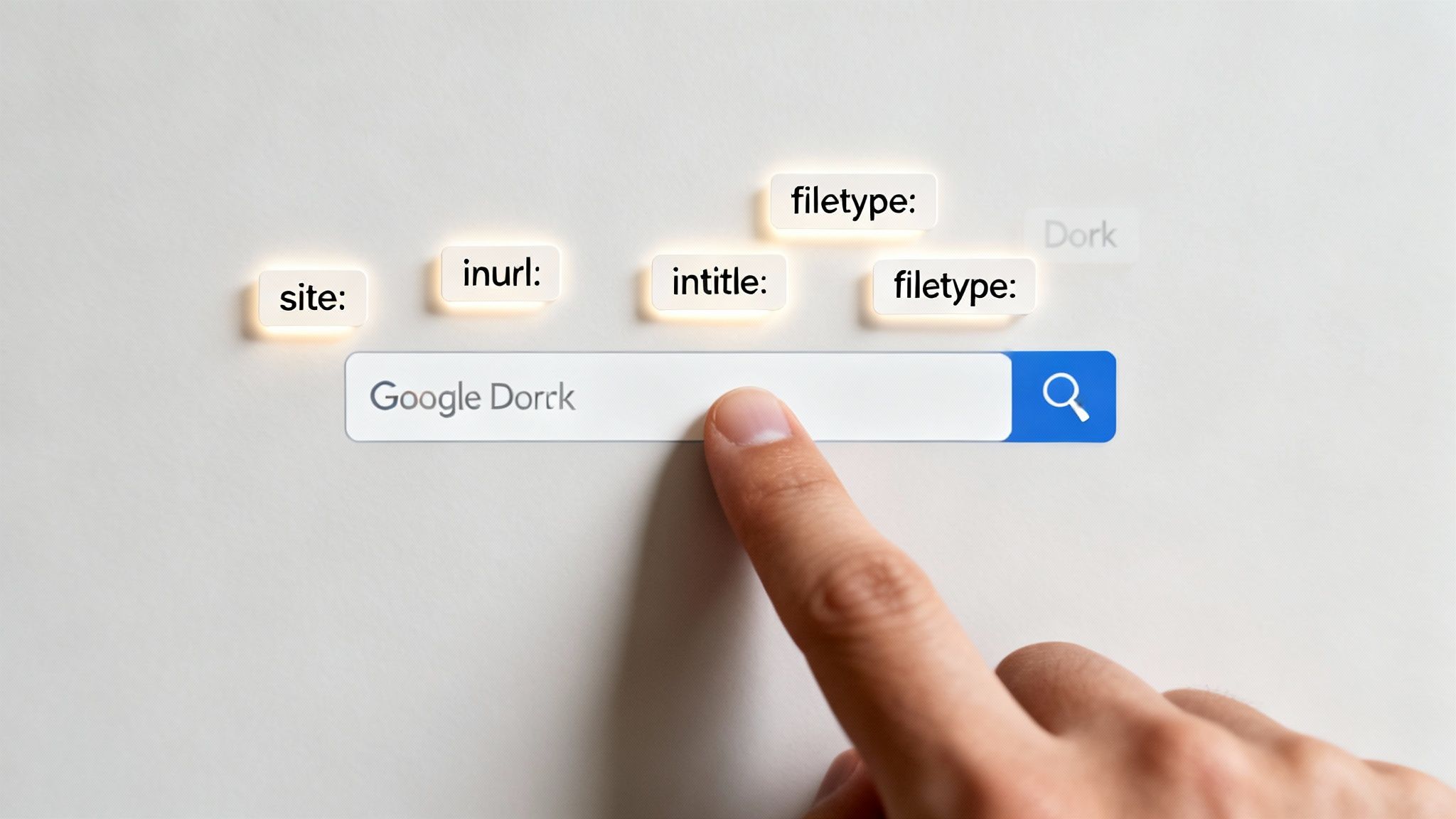 Sintaxis de un Google Dork con operadores de búsqueda avanzados