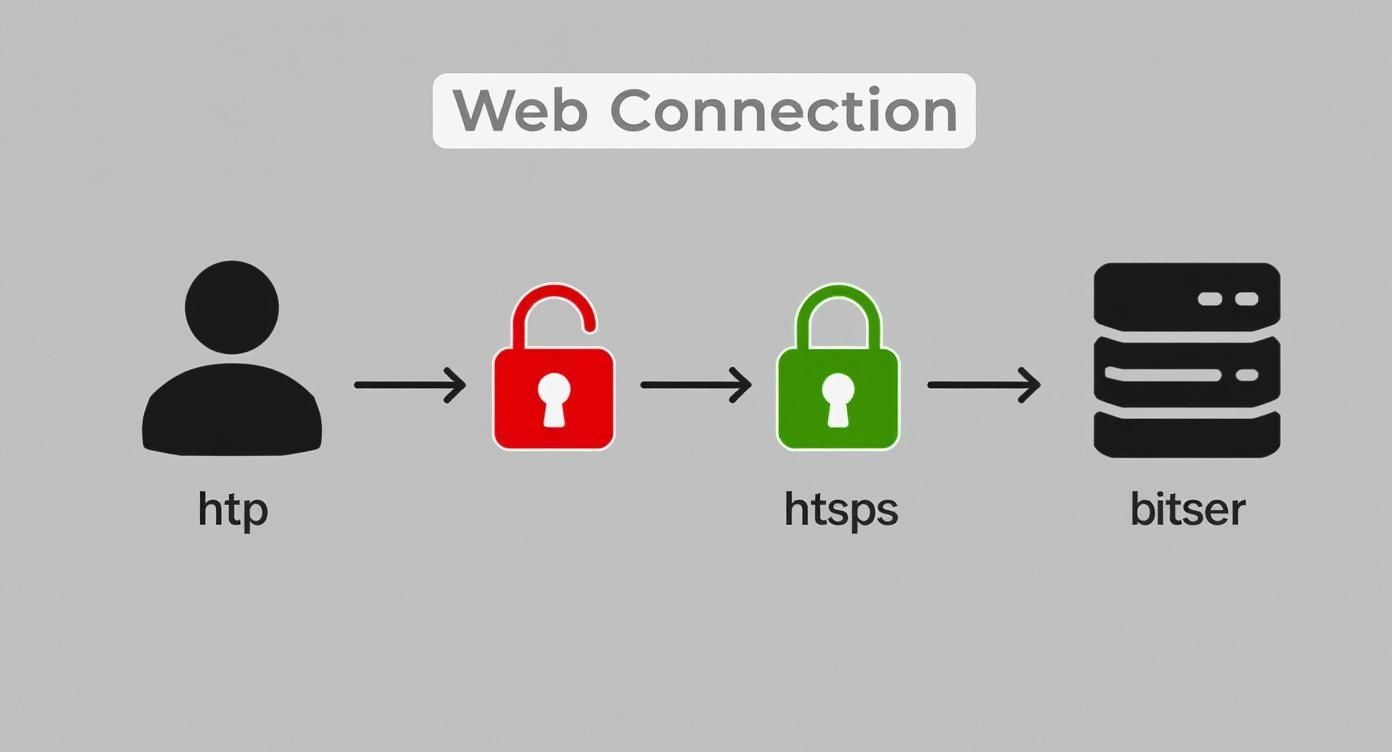 Infographic about diferencia entre http y https