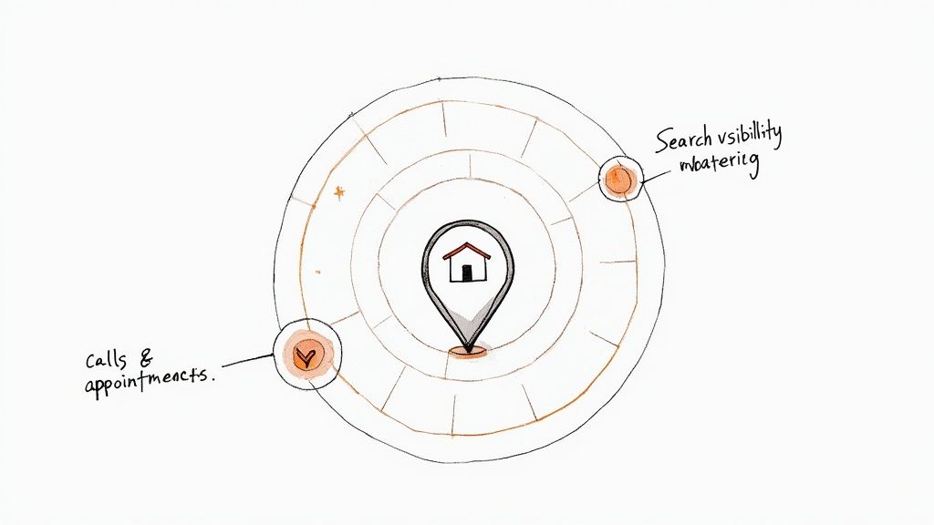 A veterinarian reviewing information on a tablet in a modern, well-lit clinic setting.